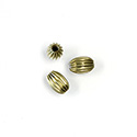 Brass Corrugated Bead - Standard Oval 07x5MM RAW, Lead Safe