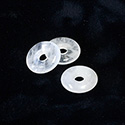 Gemstone Bead - Donut Round Smooth 20MM MILKY CRYSTAL