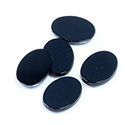 Gemstone Flat Top Straight Side Cabochon - Oval 15x11MM BLACK ONYX