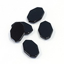 Gemstone Flat Top Straight Side Cabochon - Irregular Octagon 13x10MM BLACK ONYX