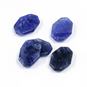 Gemstone Flat Top Straight Side Cabochon - Irregular Octagon 13x10MM BLUE SODALITE