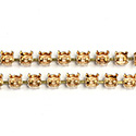 Empty Cup Chain for Bracelet by the Meter - ss29 - Approx. 117 cups per meter - RAW BRASS