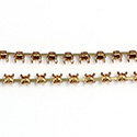 Empty Cup Chain for Bracelet/Necklace by the Meter - ss18 - Approx. 140 settings per meter - RAW BRASS