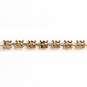 Empty Cup Chain for Necklace by the Meter - ss29 - Approx. 117 settings per meter - RAW BRASS