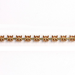 Empty Cup Chain for Necklace by the Meter - ss24 - Approx. 136 settings per meter - RAW BRASS