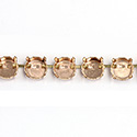 Empty Cup Chain for Necklace by the Meter - ss47 - Approx. 75 settings per meter - RAW BRASS