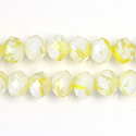 Chinese Cut Crystal Millefiori Bead - Rondelle 06x8MM YELLOW