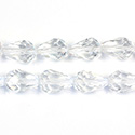 Chinese Cut Crystal Bead - Pear 11x8MM CRYSTAL