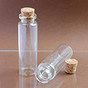Glass Bottle with Cork Stopper 74x22MM 2.75 inches