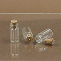 Glass Bottle with Cork Stopper & eye pin 12X24MM