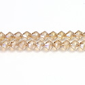 Chinese Cut Crystal Bead - Bicone 06MM AMBER LUMI