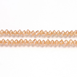 Chinese Cut Crystal Bead - Spacer 03.5x4.5MM AMBER LUMI