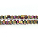 Chinese Cut Crystal Bead - Round Step Cut 04MM CARNIVAL Full Coat on Crystal