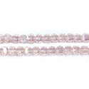 Chinese Cut Crystal Bead - Round Step Cut 04MM  PINK WITH LUMI Coated