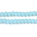 Pressed Glass Bead Smooth - Round 04MM OPAL AQUA