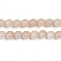 Pressed Glass Bead Smooth - Round 06MM  PEACH QUARTZ DYED