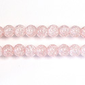 Pressed Glass Bead Smooth - Round 06MM CRACKLE ROSE