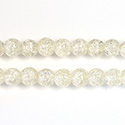 Pressed Glass Bead Smooth - Round 06MM CRACKLE TAN