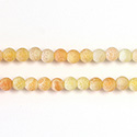 Pressed Glass Bead Smooth - Round 04MM MATTE CRACKLE ORANGE