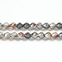 Chinese Cut Crystal Bead - Fancy 06MM FROST CENTER CRYSTAL RAINBOW