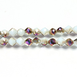 Chinese Cut Crystal Bead - Fancy 06MM LT BLUE TURQUOISE RAINBOW