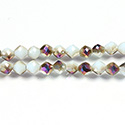 Chinese Cut Crystal Bead - Fancy 06MM LT BLUE TURQUOISE RAINBOW