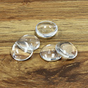 Glass Cabochon Unfoiled - Round 15MM CRYSTAL