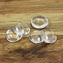 Glass Cabochon Unfoiled - Round 16MM CRYSTAL