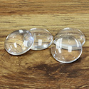Glass Cabochon Unfoiled - Round 20MM CRYSTAL