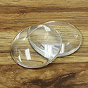 Glass Cabochon Unfoiled - Round 35MM CRYSTAL