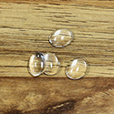 Glass Cabochon Unfoiled - Oval 10x8MM CRYSTAL