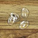 Glass Cabochon Unfoiled - Oval 14x10MM CRYSTAL