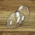 Glass Cabochon Unfoiled - Oval 30x22MM CRYSTAL