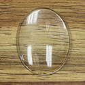 Glass Cabochon Unfoiled - Oval 40x30MM CRYSTAL