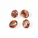 Cut Crystal Point Back Fancy Stone Foiled - Oval 10x8MM PEACH