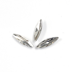 Cut Crystal Point Back Fancy Stone Foiled - Navette-Marquis 15x4MM CRYSTAL