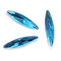 Cut Crystal Point Back Fancy Stone Foiled - Slim Navette 24X6MM DARK AQUA