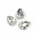 Cut Crystal Point Back Fancy Stone Foiled - Pear 14x10MM CRYSTAL