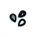 Cut Crystal Point Back Fancy Stone Unfoiled - Pear 14x10MM JET