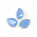 Cut Crystal Point Back Fancy Stone Foiled - Pear 14x10MM OPAL BLUE