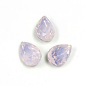 Cut Crystal Point Back Fancy Stone Foiled - Pear 14x10MM OPAL ROSE