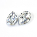 Cut Crystal Point Back Fancy Stone Foiled - Pear 18x13MM CRYSTAL