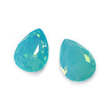 Cut Crystal Point Back Fancy Stone Foiled - Pear 18x13MM OPAL AQUA