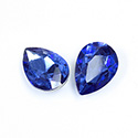 Cut Crystal Point Back Fancy Stone Foiled - Pear 18x13MM SAPPHIRE