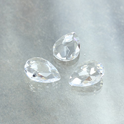 Cut Crystal Point Back Fancy Stone Unfoiled - Pear 18x13MM CRYSTAL