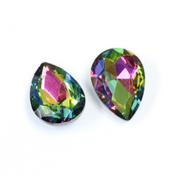 Cut Crystal Point Back Fancy Stone Foiled - Pear 18x13MM VITRAIL MEDIUM
