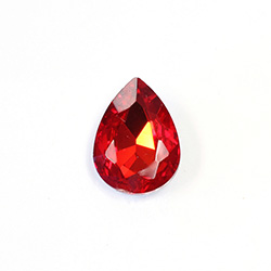 Cut Crystal Point Back Fancy Stone Foiled - Pear 25x18MM LT SIAM RUBY