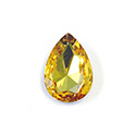 Cut Crystal Point Back Fancy Stone Foiled - Pear 30x20MM TOPAZ