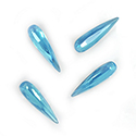 Cut Crystal Point Back Fancy Stone Foiled - Raindrop 15x4mm OPAL CARIBBEAN