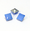 Cut Crystal Point Back Fancy Stone Foiled - Square 10X10MM OPAL BLUE